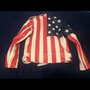 Hudson Brand American Flag “Leather” Jacket
